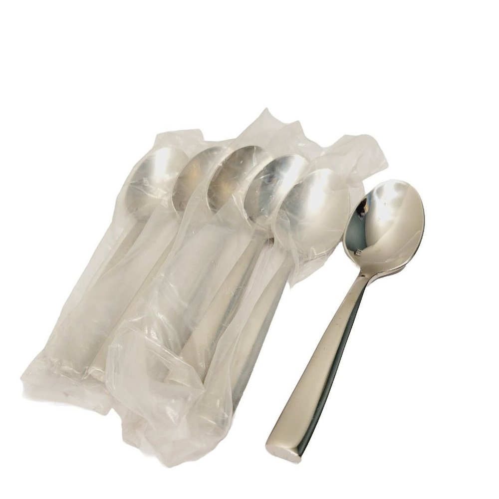 6 Fortessa Flatware 18/10 Stainless Steel Lucca Scalini Small Table Spoon